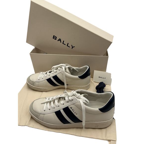 Bally Leather White Kelly Tyger Sneakers Size 9.5 main image 5